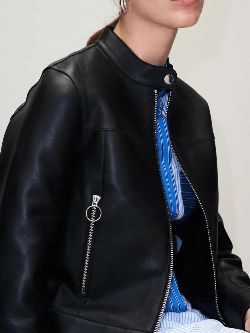 Black Leather Biker Jacket